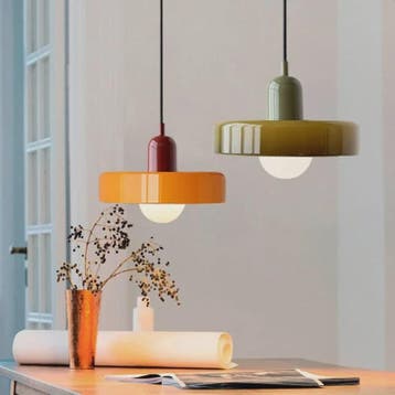 Nordic Retro Glazen Hanglamp - Stijlvolle Verlichting voor W, Verzenden, Nieuw