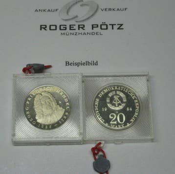 Ddr 20 Mark Georg Friedrich Haendel 1984 polierte Platte..., Verzenden