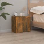 vidaXL Nachtkastje wandgemonteerd 50x30x47 cm gerookt, Huis en Inrichting, Slaapkamer | Nachtkastjes, Minder dan 45 cm, Verzenden