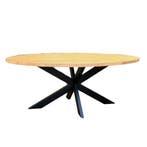 Ovale eettafel | teakhout/staal | 160 t/m 260 | v.a €815,-, Ophalen of Verzenden, Nieuw, Ovaal, Teakhout