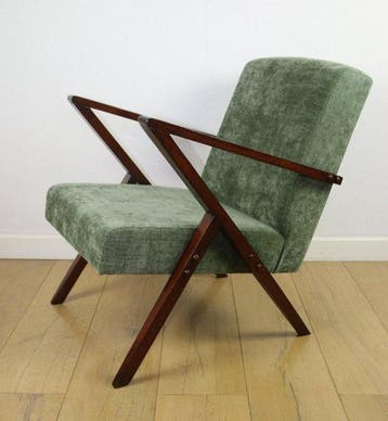 Lounge stoel - fauteuil - Beuken - Fauteuil Vintage