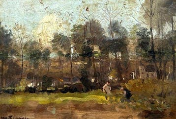 W G F Jansen (1871 - 1949) - Bosgezicht Limburg