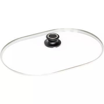AMT Gastroguss Roosterdeksel met glazen knop – 42x28 cm, Ophalen of Verzenden, Nieuw, Glas, Overige typen