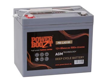 Powerboozt LAD85 deep cycle agm 85ah accu, Verzenden, Nieuw, Universele onderdelen