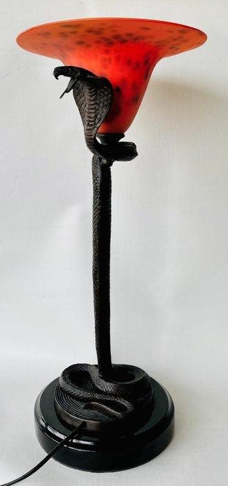 Edgar Brandt (after) - Lamp - Legering met bronzen afwerking