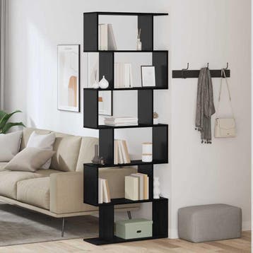 vidaXL Boekenkast 6-laags 70 x 24 x 193,5 cm Bewerkt hout, Huis en Inrichting, Kasten | Boekenkasten, Minder dan 50 cm, Verzenden