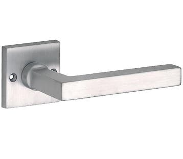 Deurklink op ongeveerd rozet Kare/Bauhaus mat nikkel, Verzenden, Nieuw