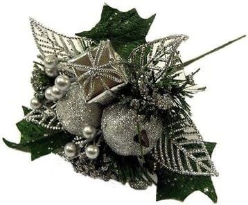 Kerstbijsteker Zilver Appel Cadeautje en Besjes doos, Ophalen of Verzenden, Nieuw