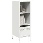 vidaXL buffetkast 35x39x103,5 cm staal wit, Huis en Inrichting, Kasten | Buffetkasten, Verzenden, Nieuw, Metaal