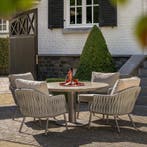 Sarah low dining tuintafel 130xH69 cm printed ceramic latte, Ophalen of Verzenden, Nieuw