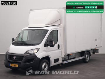 Fiat Ducato 140pk Zijdeur Achterdeuren Bakwagen Airco Cruise, Stof, Gebruikt, Euro 6, Wit