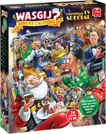 Wasgij - Adventskalender 2026 Kerstmis TV Special Puzzel (24, Verzenden, Nieuw