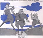 De NSB, VNH en NJV op spotprent (lijst optie, Lithos), Verzenden