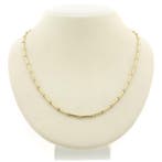 Bicolor gouden staafjes collier (Ketting), Ophalen of Verzenden, Gebruikt, Overige kleuren, Goud