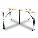 Inklapbare houten biertafel - Kruisvormig - 241 cm, Verzenden, Nieuw