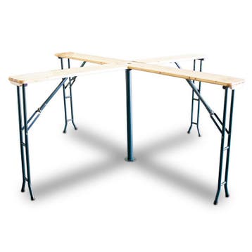 Inklapbare houten biertafel - Kruisvormig - 241 cm, Verzenden, Nieuw