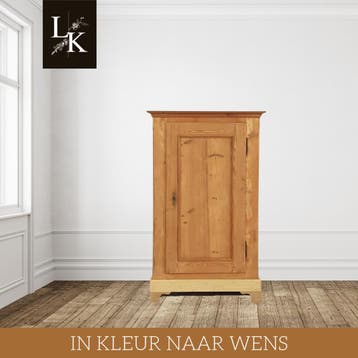 1-deurs kast met legplanken – massief hout– direct leverbaar, Antiek en Kunst, Antiek | Meubels | Kasten