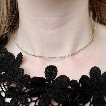 Gouden gourmetschakel ketting, Ophalen of Verzenden, Gebruikt, Overige kleuren, Goud