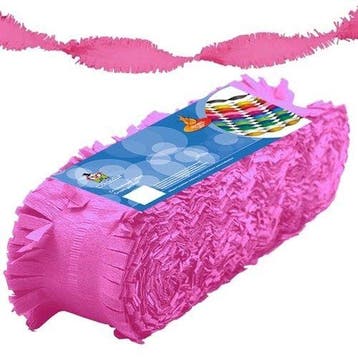 Crepe slinger roze 24 m, Verzenden, Nieuw, Feestartikel