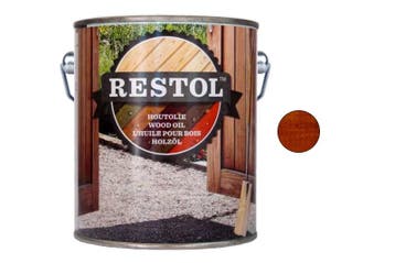 Restol Restol houtolie zijdeglans 5 liter, bruin, Verzenden, Nieuw