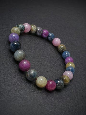 ***GEEN RESERVE*** Luxe Robijn-Saffier Armband – Natuurlijke