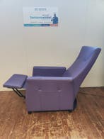 Fitform Sta- Op stoel uitgevoerd in paars leder, goede staat, Huis en Inrichting, Fauteuils, Minder dan 75 cm, Ophalen of Verzenden
