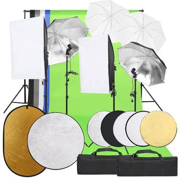 vidaXL Fotostudioset met verlichtingsset, achtergrond en, Verzenden, Nieuw