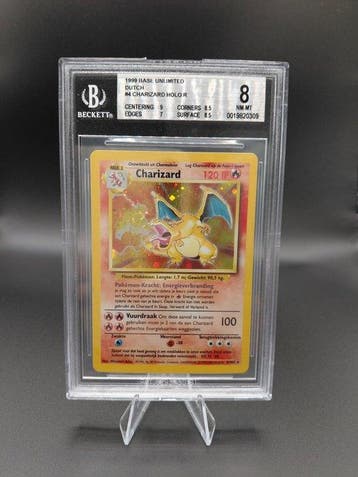 Pokémon - 1 Graded card - Charizard #4 Foil, Limited edition, Hobby en Vrije tijd, Verzamelkaartspellen | Pokémon, Nieuw