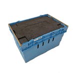 Nestbare Stapelbak, 600x400x360 mm, euronorm, blauw, Gebruikt, 40 tot 60 cm, 50 tot 75 cm, Bak of Kist
