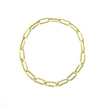 Gouden closed forever armband (Schakelarmband), Ophalen of Verzenden, Gebruikt, Goud, Goud
