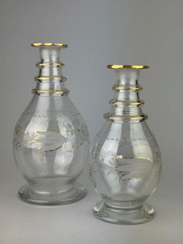 Fles (2) - Kristal - paar flessen