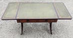 Middentafel - Walnoot, Leder, Messing - piano met gegraveerd