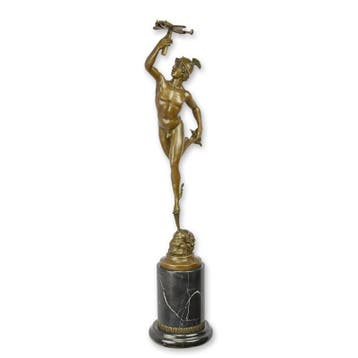 A BRONZE TROPHY OF MERCURY HOLDING ALOFT AN ELECTRA, Verzenden, Nieuw
