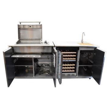 Horizon Bar en Grill buitenkeuken 243x95xH114 cm wit, Ophalen of Verzenden, Nieuw