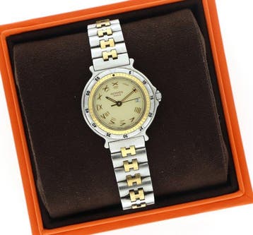 Hermès - Captain Nemo Quartz Two-Tone (H Bracelet Series)., Nieuw