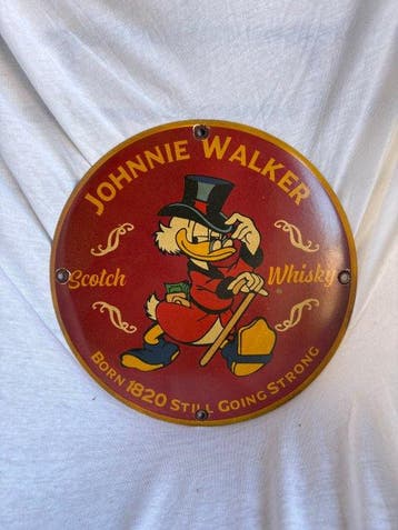 Johnnie Walker Scotch Whisky – Emaille Reclamebord met