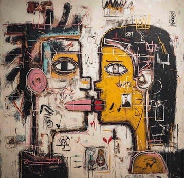 Eric Brumette - KISS ME LIKE BASQUIAT 16- Toile L - LIMITED