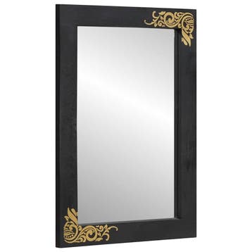 vidaXL Badkamer Spiegel Zwart en Zilver 70 x 50 x 2,5 cm, Verzenden, Nieuw