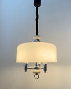 Hangende plafondlamp - Perspex, Metaal, Verchroomd - H 85 -