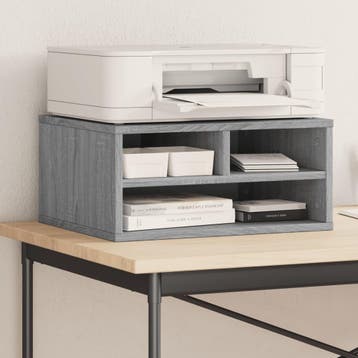 vidaXL Printerkastje 49x40x22,5 cm bewerkt hout grijs sonoma, Computers en Software, Verzenden, Nieuw