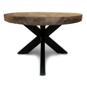 Salontafel Silvia Ovaal 120x70cm Mango Walnoot Bruin, Huis en Inrichting, Tafels | Salontafels, Ophalen of Verzenden, Nieuw