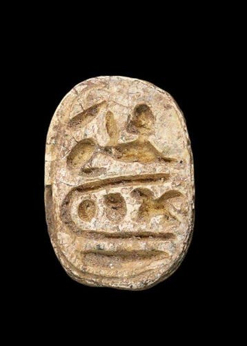 Oude Egypte, Nieuwe rijk Speksteen Scarabee gewijd aan