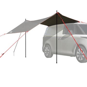 vidaXL Autotent waterdicht grijs en oranje, Verzenden, Nieuw, Tot en met 2