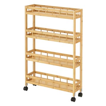 [en.casa] Keukentrolley Pyhäjoki met 4 planken 96x60x18 cm h, Verzenden