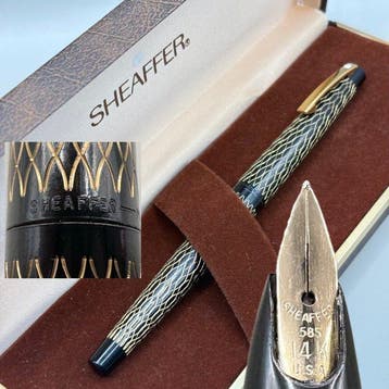 Sheaffer - Lady Sheaffer (gold basketweave pattern) - 14K, Nieuw