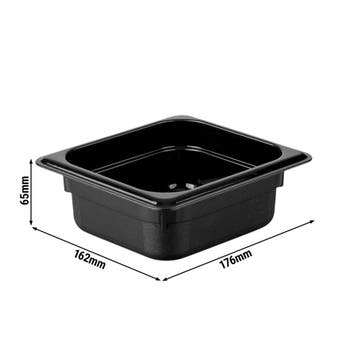 GGM Gastro | (12 stuks) Polycarbonaat GN-bak GN 1/6 - zwart, Verzenden