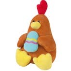 Pluche bruine kip knuffel met paasei 16 cm - Knuffel kippen, Verzenden, Nieuw