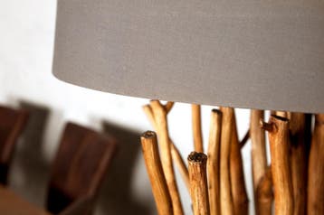 Lampenkap 48x35x55cm linnen grijsbruin voor staande lamp -, Ophalen of Verzenden, Nieuw