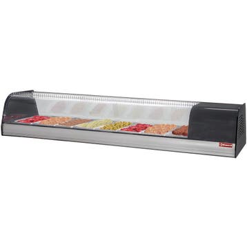 Diamond Tapasvitrine | RVS/Zwart | 8x 1/3 GN | Statisch | 1, Ophalen of Verzenden, Nieuw