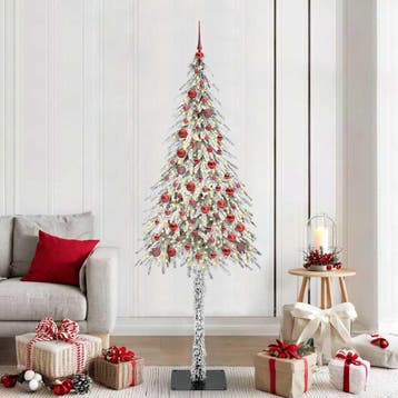 vidaXL Kerstboom met 300 LED met standaard Wit 210 cm PE en, Verzenden, Nieuw